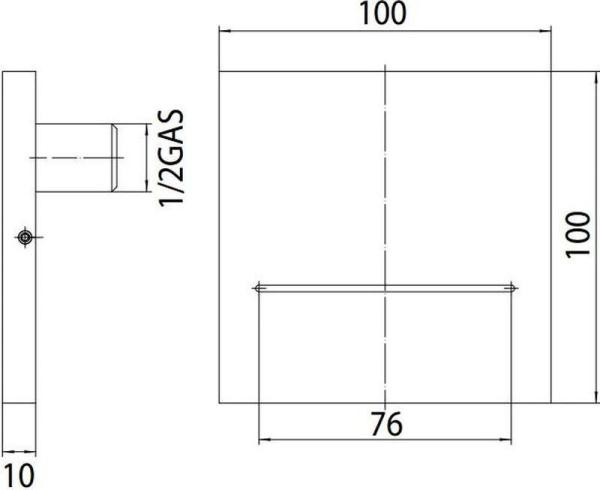 Излив для ванны и душа Bossini Ole' Square E86908.030, каскадная струя, хром