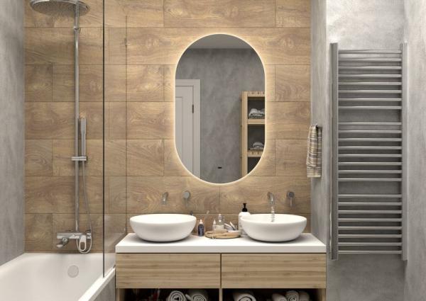 Зеркало Континент Fleur Led 650х1100 с бесконтактным сенсором, теплая подсветка