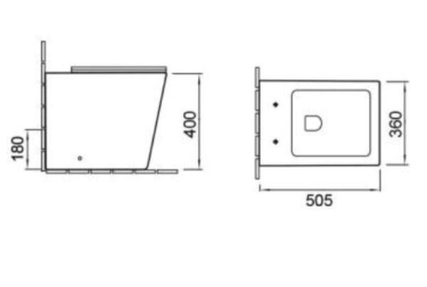 Унитаз напольный SantiLine SL-5021 безободковый  сиденье микролифт