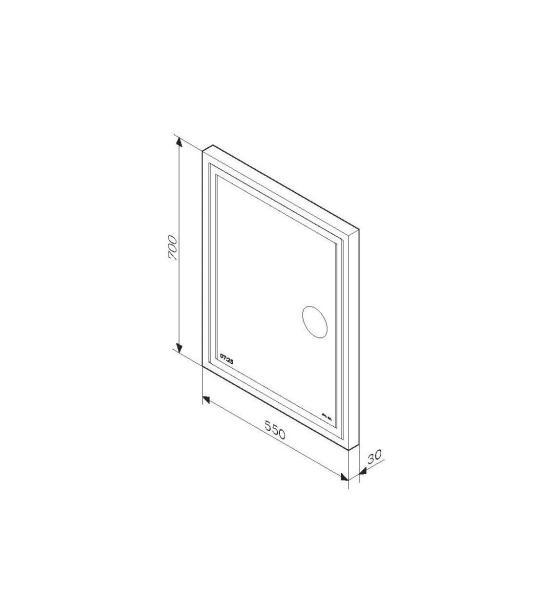 Зеркало AM.PM GEM 55 см Led-подсветка, часами и косметическим зеркалом, M91AMOX0553WG