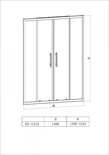 Шторка для ванны Esbano Esbano-1415 150 см