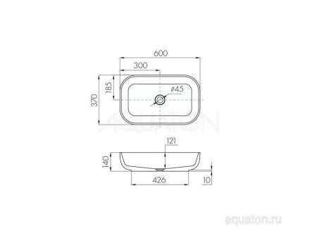 Раковина AQUATON Лола 60 1A73313KLK010 литьевой мрамор