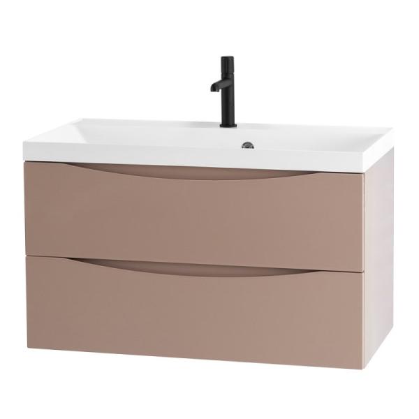 Тумба под раковину Belbagno MARINO Capucino Lucido подвесная 800x450x500 MARINO-800-2C-SO-CL-P