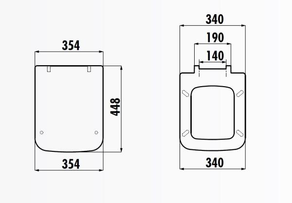 CREAVIT Крышка дуропласт с микролифтом BENE KC0503.01.0000E