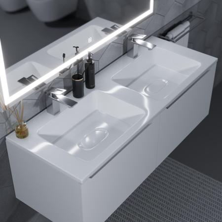 Раковина двойная Uperwood Modul 120 см, прямоугольная