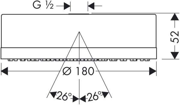 Axor Citterio 28489000 Верхний душ дождевая струя