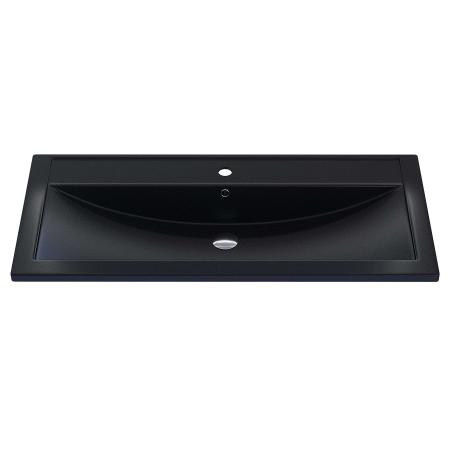 Раковина кварцевая Uperwood Foster Quartz 100 см, черная матовая, космос