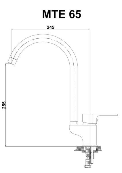 Смеситель для кухни GPD ATROS MTE65 хром