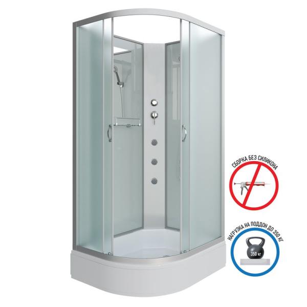 Душевая кабина Niagara NG-33184-14RBKG 1100х800х2000 средний поддон  26см стекло матовое