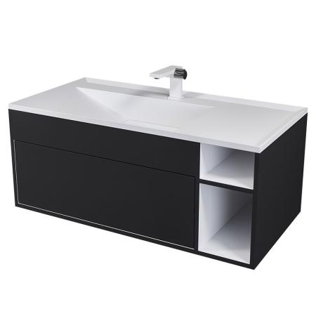 Тумба под раковину для ванной Uperwood Lotus подвесная, 100 см, черная