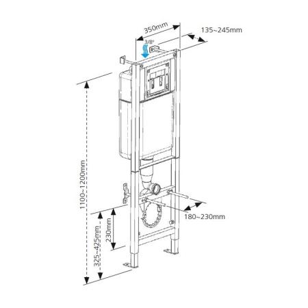 Унитаз с инсталляцией Cersanit Delfi + Black SET-DEL/Black/TPL/Cg-w