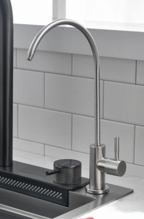 Мойка кухонная Esbano CASCADE-2 750х450х220 оружейная сталь PVD покрытие