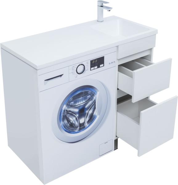 Тумба под раковину Aquanet Вега 40 белый глянец