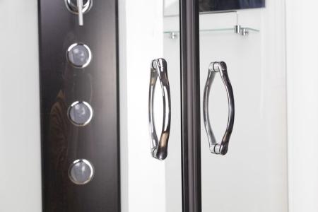 Душевая кабина Niagara NG-6708-14BKTG 900х900х2100-2400 высокий поддон 40см стекло прозрачное черные профиля