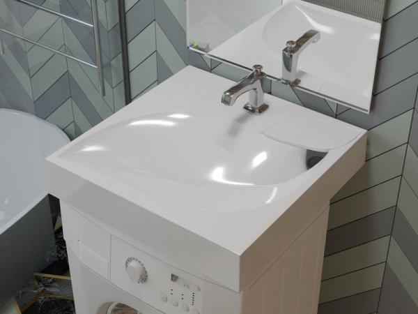 Раковина Madera над стиральной машиной List 60*60 с кронштейнами