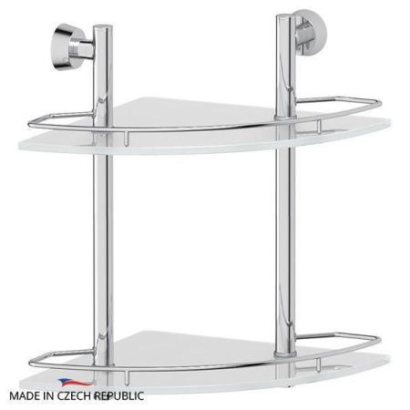Полка угловая FBS Vizovice VIZ 072 2-х ярусная 28 cm матовое стекло, хром