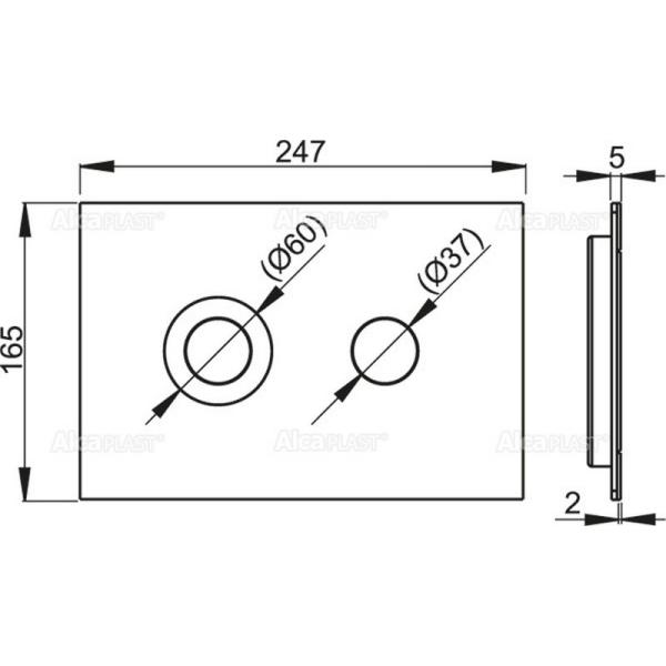Кнопки смыва AlcaPlast FLAT INOX TURN мат/глянец