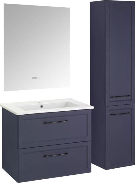 Тумба ASB-Mebel Белмонти 85 Ясень браш софт синий подвесная под умывальник Оскар 85