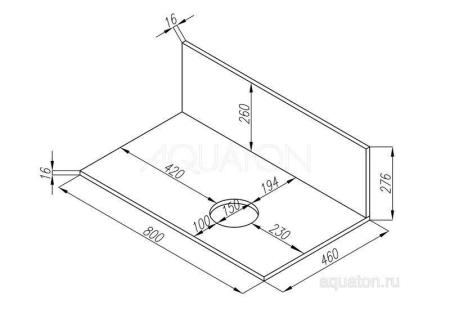 Столешница под раковину AQUATON с панелью Мишель 80 дуб рустикальный ВЛДСП 1A256603MIDR0