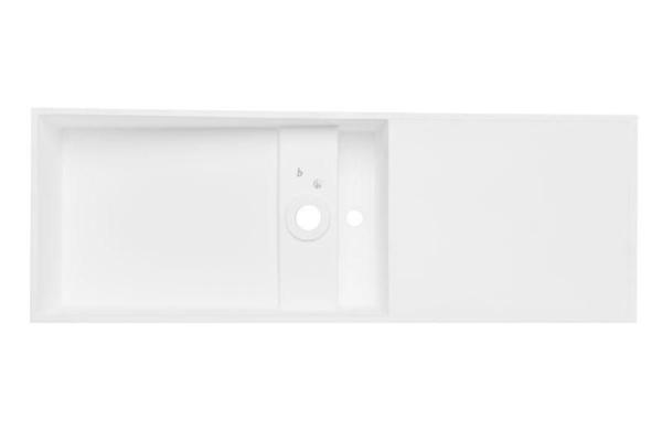 Раковина NT BAGNO NT502 Cagliari Left 1200x420 искусственный камень белый матовый