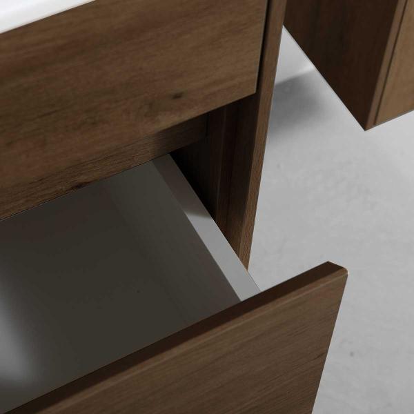 Тумба под раковину Vincea Chiara 800 подвесная, 1 ящик soft-close, цвет T.Oak