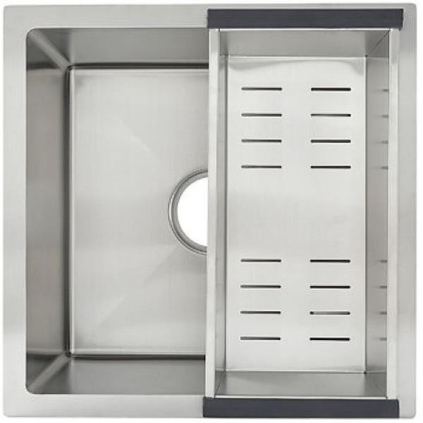 Кухонная мойка Gappo GS4444 440x440x215mm 0.8мм с коландером Сатин