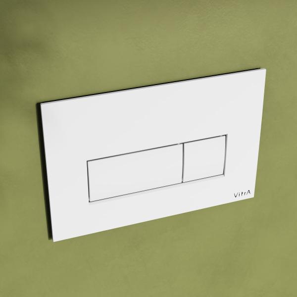 Кнопка смыва для инсталляции VitrA Root Square  740-2300 глянцевая белая двойный смыв