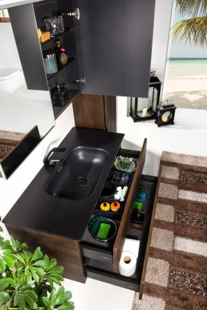 Зеркальный шкаф Boheme Vallessi 80 DARK OAK с подстветкой 547-D