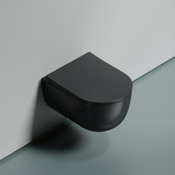 Унитаз Ceramicanova Modena CN6063MDH Антрацит Матовый безободковый подвесной микролифт дюропласт