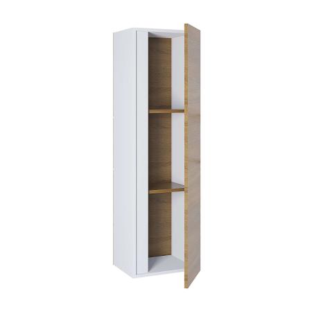 Шкаф-пенал для ванной Uperwood Barsa 35*28*120 см, подвесной, белый/дуб сонома