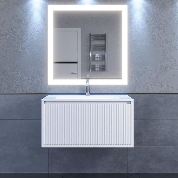 Тумба под раковину для ванной Uperwood Next Premium подвесная, 80 см, белая, 1 ящик