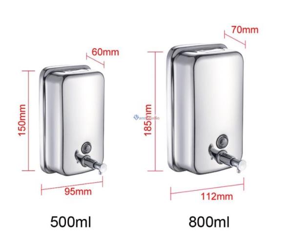 F402 Дозатор Frap хром 800мл