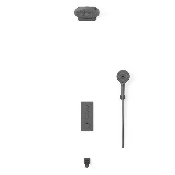 Душевой комплект Vincea Inspire VSFW-433TI1GM встраиваемый, вороненая сталь