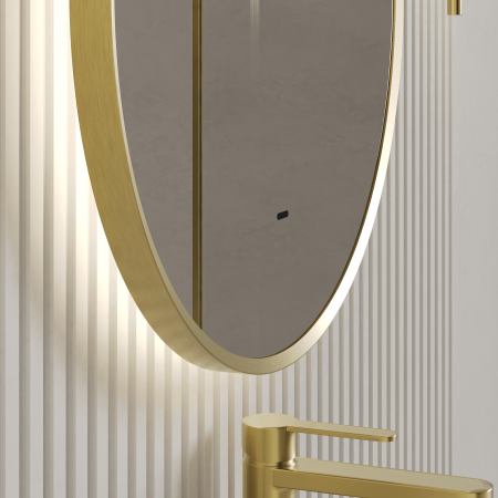 Зеркало Uperwood Next Znext50100g LED 50*100 бесконтактный сенсор золотое
