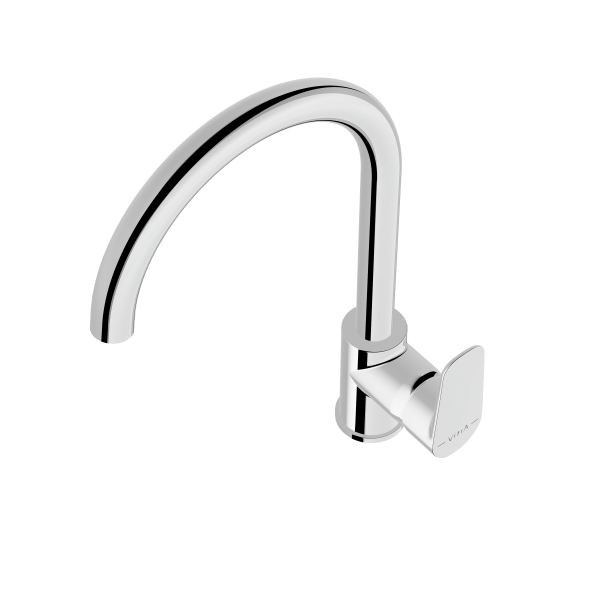 Смеситель VitrA Flow Soft  A43419EXP с поворотным изливом однорычажный хром латунь