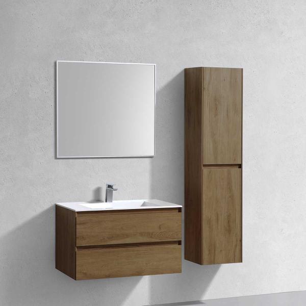 Тумба под раковину Vincea Luka 800 подвесная, 2 ящика soft-close, цвет T.Oak