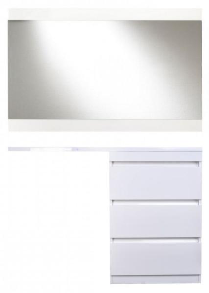 Тумба Style Line Elfante Даллас 130, 3 ящ., Люкс белая, PLUS напольная