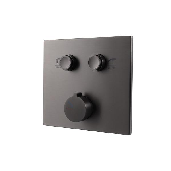 Встраиваемый смеситель Vincea для душа VSCV-421GM двухфункциональный, вороненая сталь