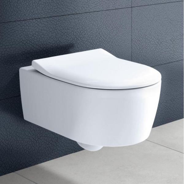 Унитаз Villeroy&Boch AVENTO 5656RS01 (5656R001+9M87S101) подвесной с сиденьем
