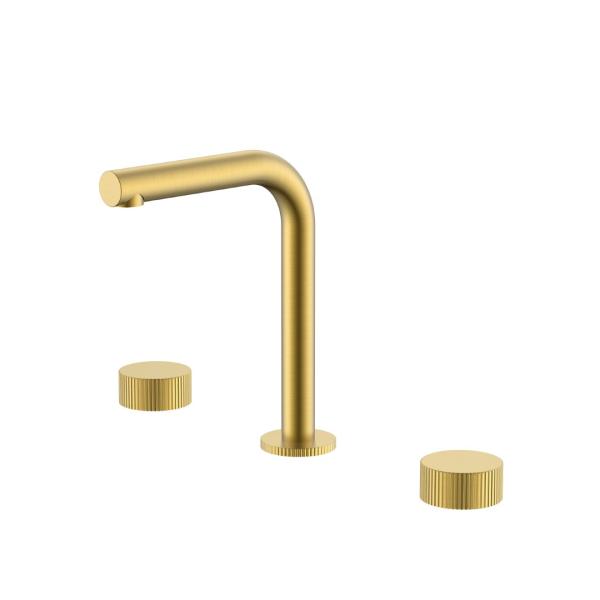 Смеситель на столешницу Boheme STICK LINEA на 3 отв. Matt Gold 152-MG.3