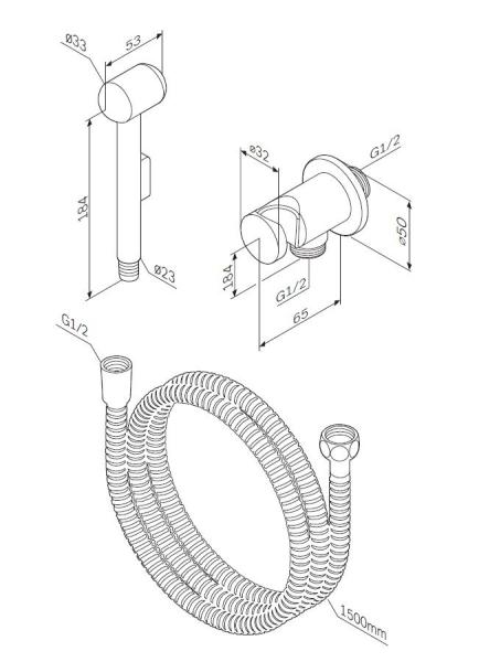 Душевой комплект AM.PM F0202100 хром