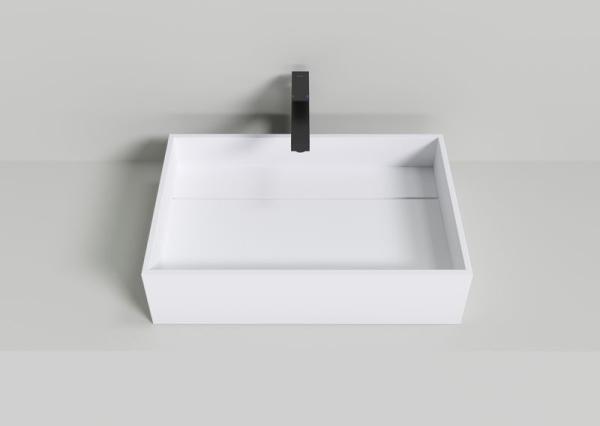 Раковина NT BAGNO NT402 TRENTO 600x400 искусственный камень белый матовый