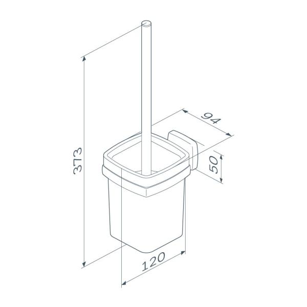 Ершик туалетный AM.PM Gem A9033422 черный