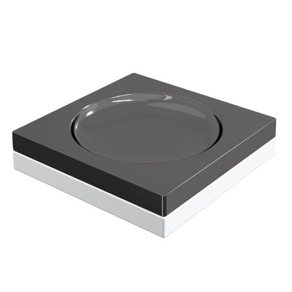 Мыльница Boheme квадратная Qubic Shine Gun Metal 10960-SGM