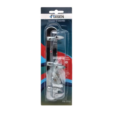 Планка с тремя крючками FIXSEN EQUIPMENT FX-1713, хром