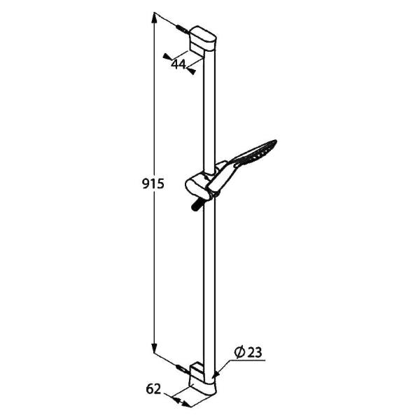 Душевой гарнитур Kludi Fizz 3S 90 см, 6774091-00 цвет белый/хром