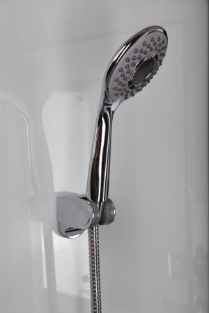 Душевая кабина Niagara NG-6708-14P 900х900х2150 высокий поддон 40см стекло прозрачное черные профиля