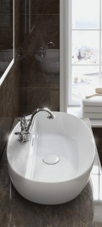 Раковина Kerama Marazzi PLAZA ПЛАЗА PLR.wb.60.1 накладная 60, белая глянцевая