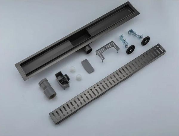 Душевой трап Gappo G88007-39 оружейная сталь 800x70