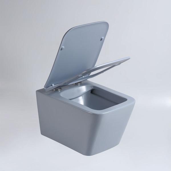 Унитаз подвесной Vincea Q-Line VT1-12MO безободковый, цвет океан мат., ультратонкое soft close сиденье